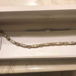 18kt gold sterling silver necklace